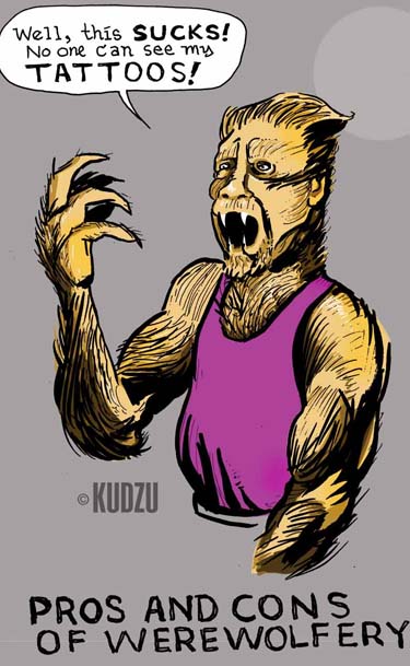 Pros and Cons of Werewolfery Halloween Edition by Kudzu
